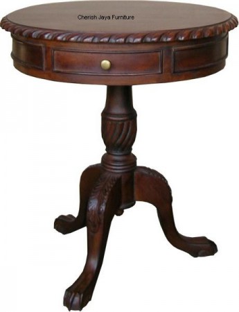 Code: WLL 108-M Name: Chip Round Table Size: Dia=60 x H=50 cm Wood: Solid Mahogany wood.﻿